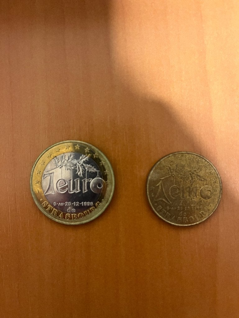 Lot van 2 Franse Straatsburg NAFSEP herdenkingsmunten (1998), Enlèvement, France, Monnaie en vrac, Or