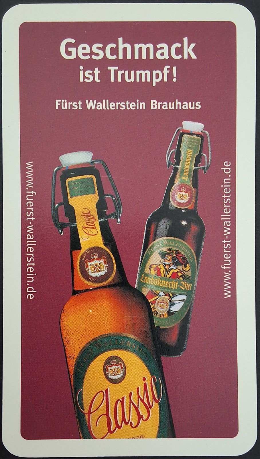 1 Speelkaart  Furst Wallerstein Brauhaus, Verzamelen, Ophalen of Verzenden