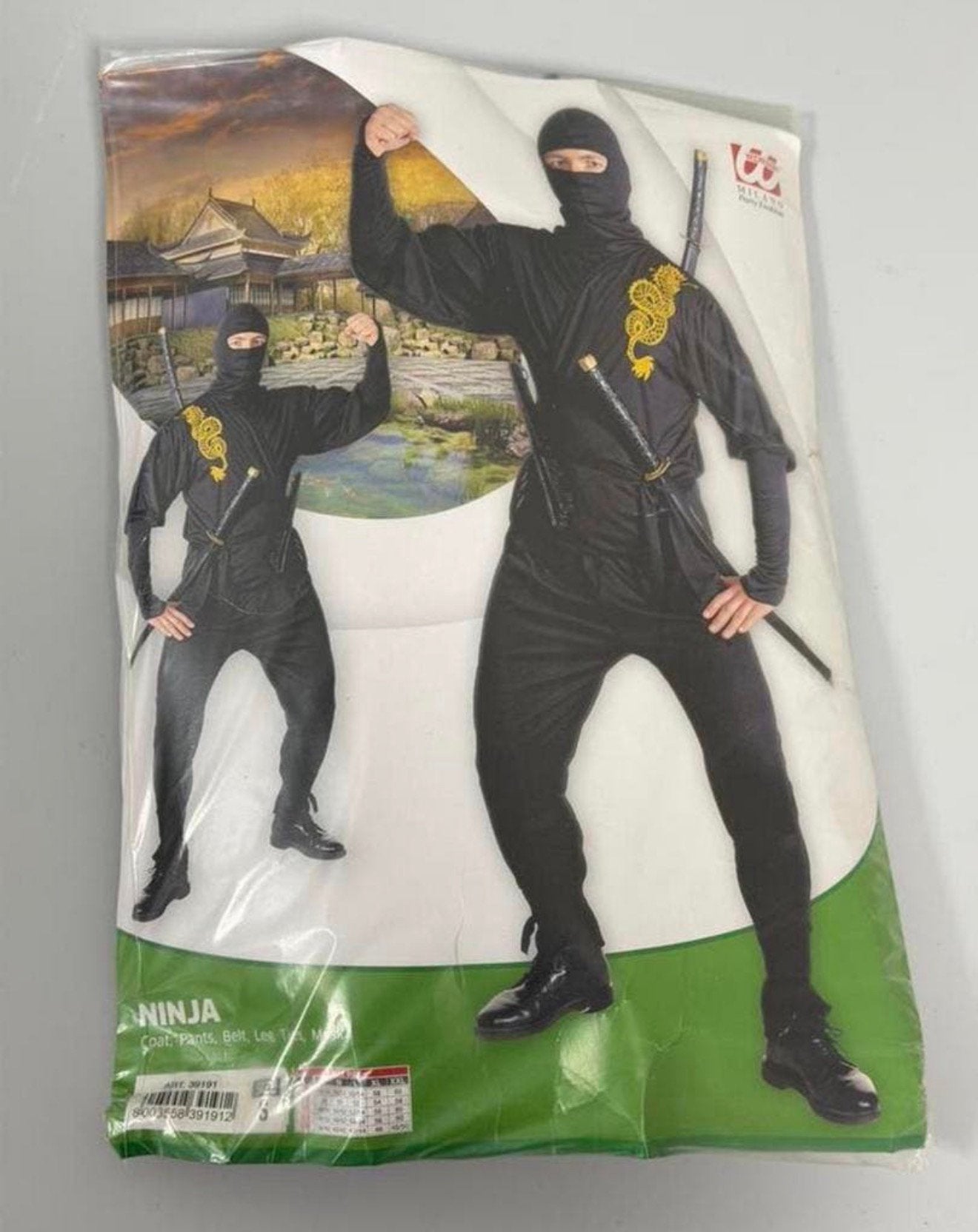 Dragon Ninja Kostuum Volwassenen Carnaval verkleden Maat S, Ophalen of Verzenden, Nieuw, Maat 46 (S) of kleiner, Kleding