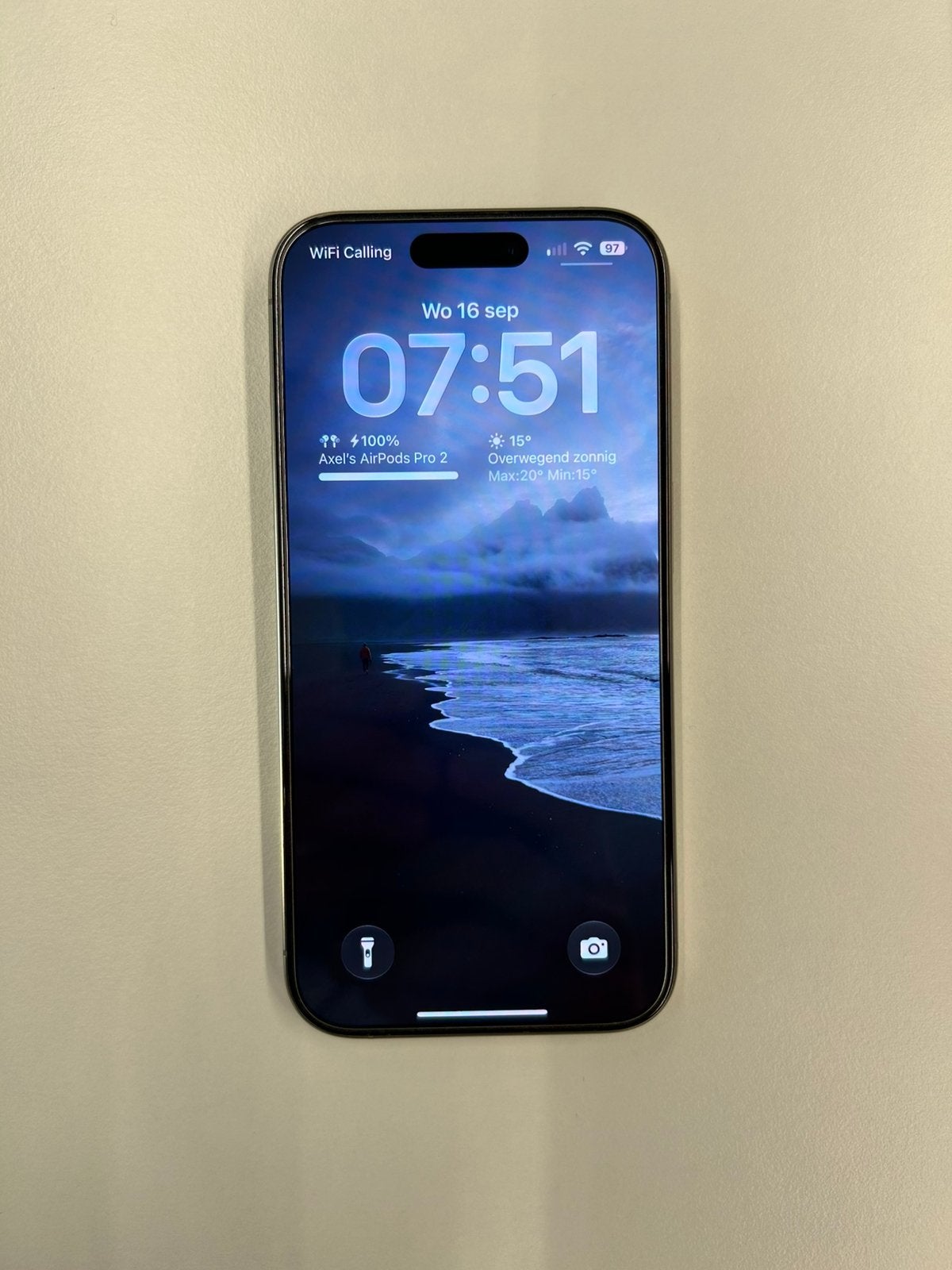 iPhone 15 Pro 128gb titanium, Telecommunicatie, 128 GB, Ophalen of Verzenden, Zo goed als nieuw, 82 %
