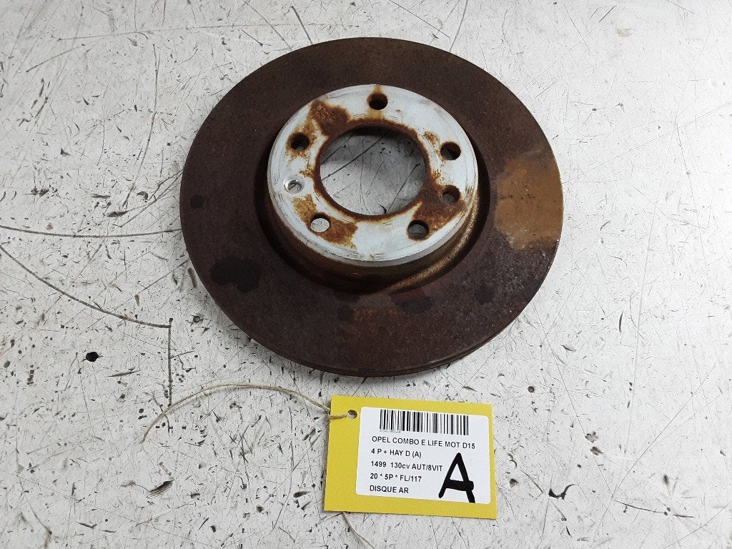 FREIN DISQUE ARRIÈRE Opel Combo Life / Tour (01-2018/-), Opel, Opel Automobile GmbH, Utilisé, Kontakt-opel@opel.com