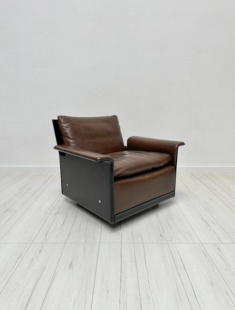 Fauteuil 620 Dieter Rams Vitsoe cuir vintage années 60, Enlèvement