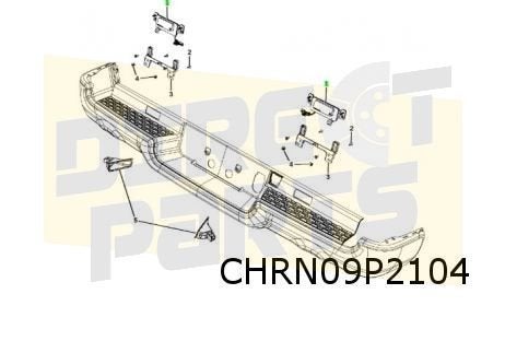 Dodge Ram (5/18-) (5e generatie) mistlamp rechts achter orig, Neuf, -, -, Dodge