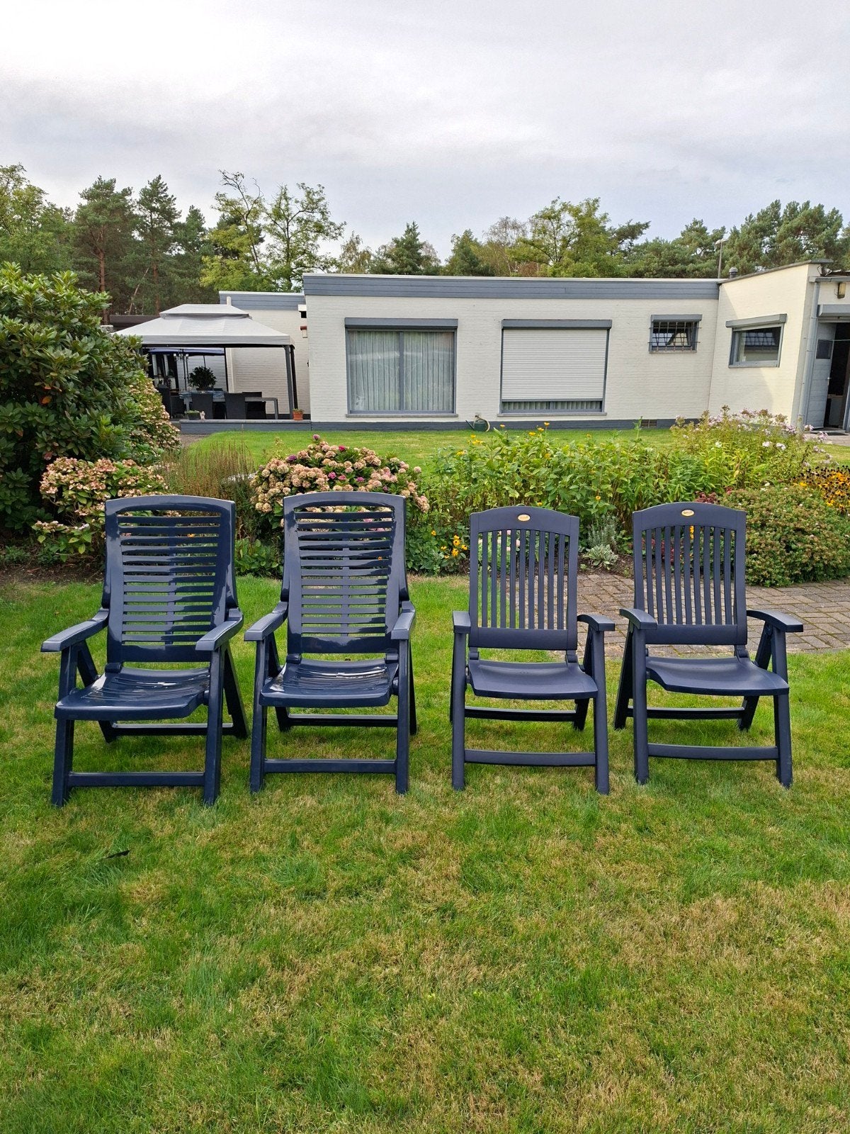 mooie tuinstoelen, Enlèvement, Comme neuf, Synthétique, Pliant
