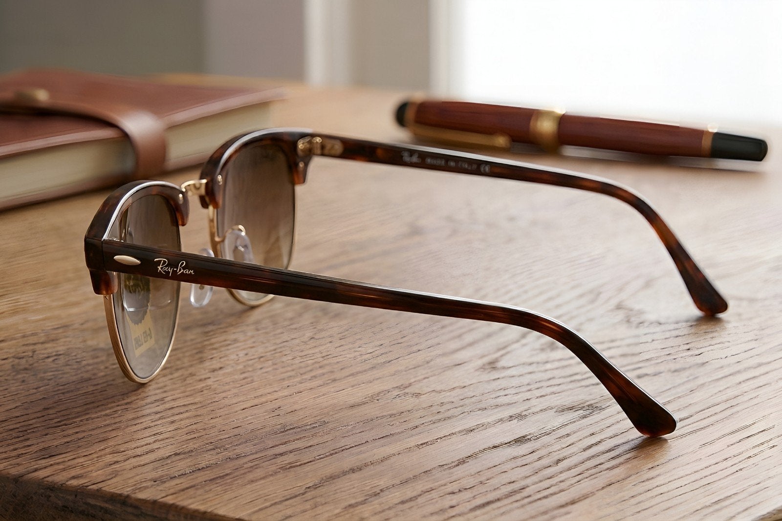 Ray-Ban Clubmaster zonnebril (Havana/Goud, G-15), Nieuw, Zonnebril, Bruin, Nieuw, Ophalen of Verzenden