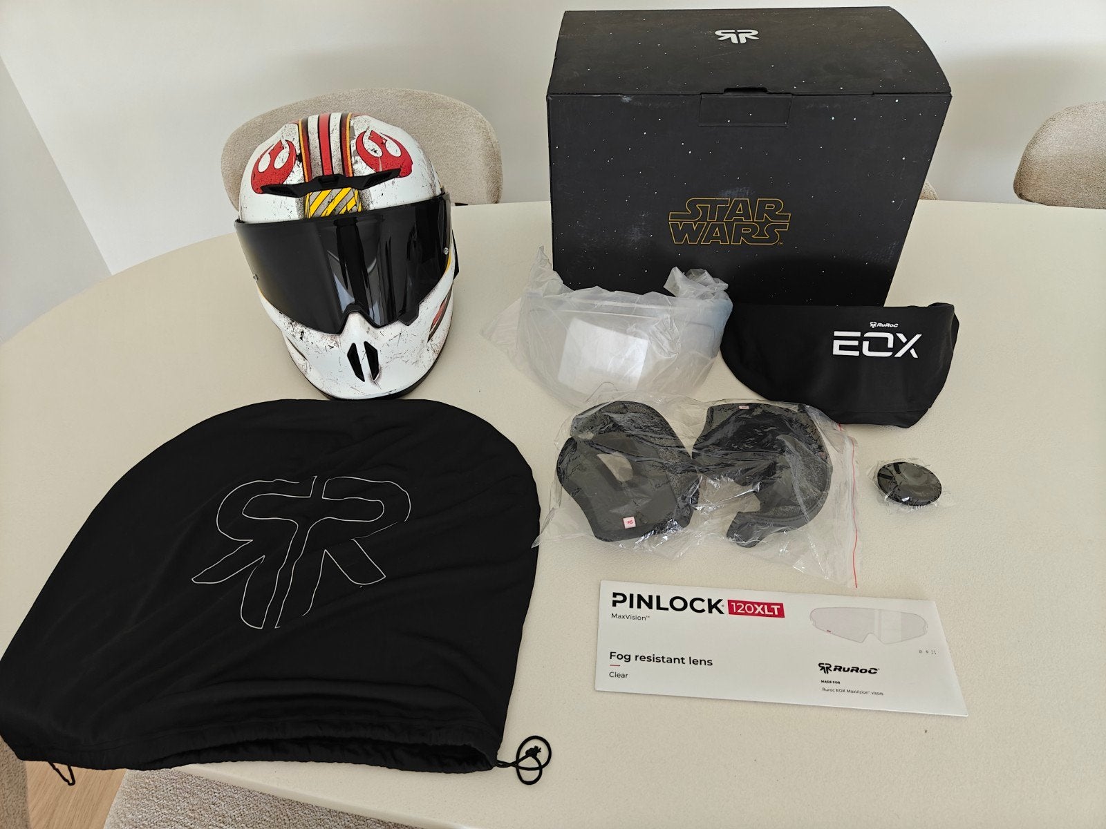Ruroc EOX Star Wars Rebel Pilot – nieuw, nooit gedragen, Motos, Casque intégral, Enlèvement, Neuf, avec ticket, M