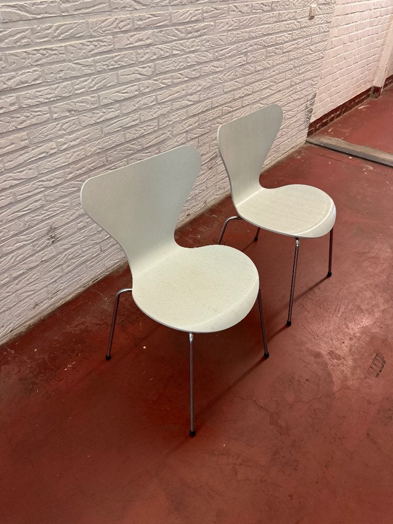2 x Fritz Hansen vlinderstoelen ash veneer Arne Jacobsen, Ophalen, Design klassieker, Gebruikt, Twee