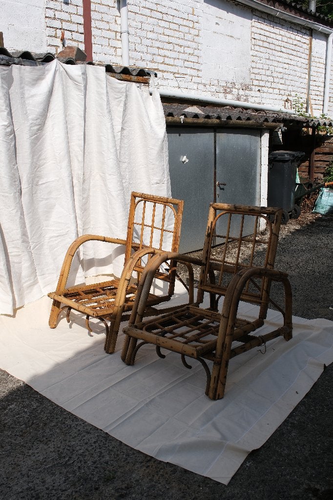 Paire de fauteuils en bambou, Enlèvement