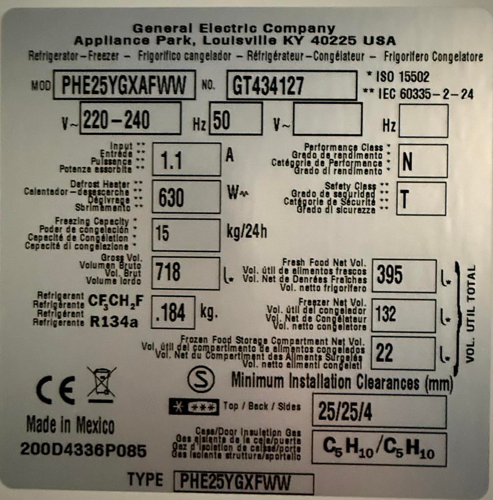 Amerikaanse koelkast, Elektronische apparatuur, Koelkasten en IJskasten, Ophalen, Niet werkend, Met aparte vriezer