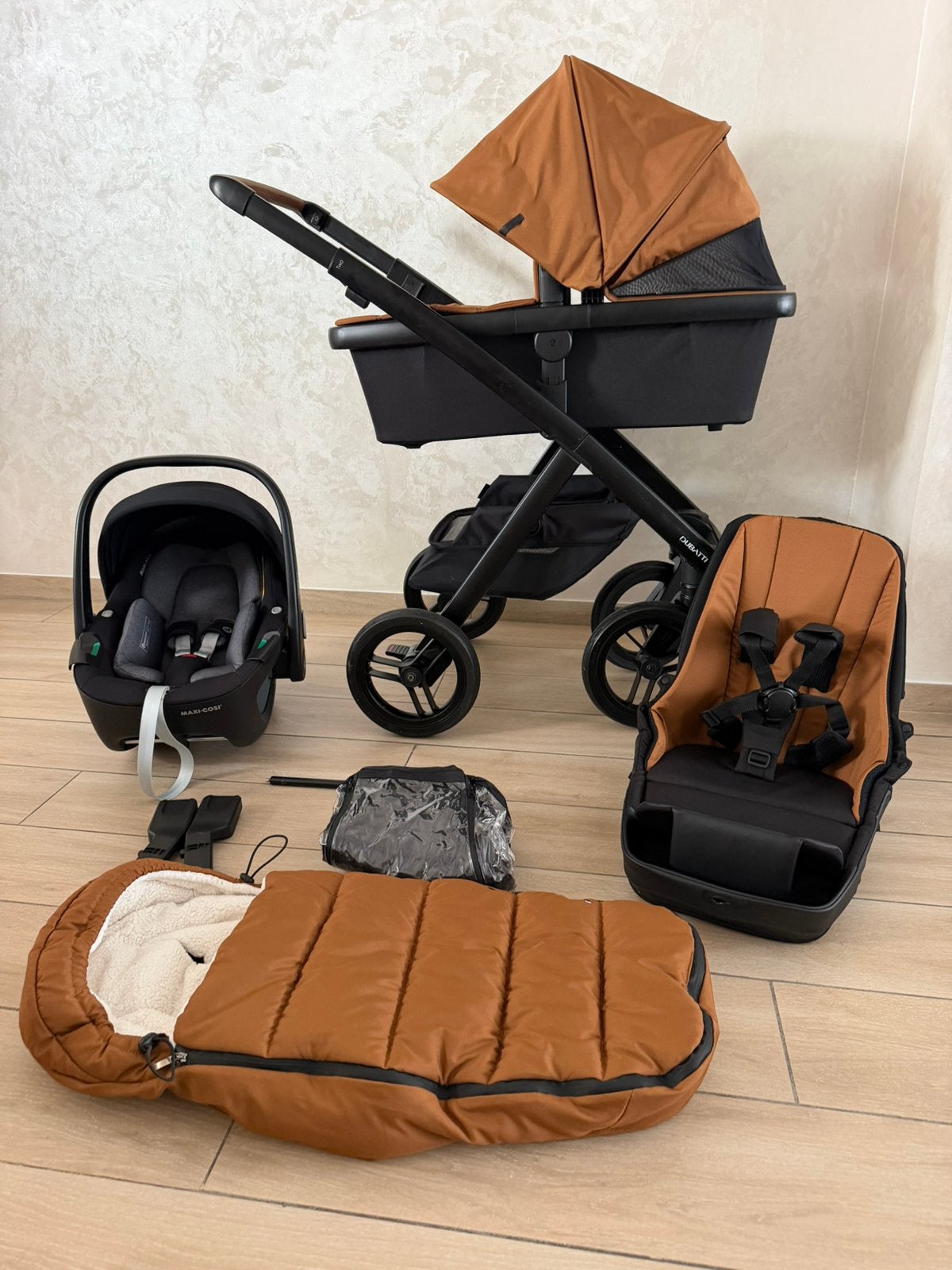 Dubatti Two noire - Marron noire 3-in-1 complète, Enlèvement ou Envoi, Babygeluk, Comme neuf, W