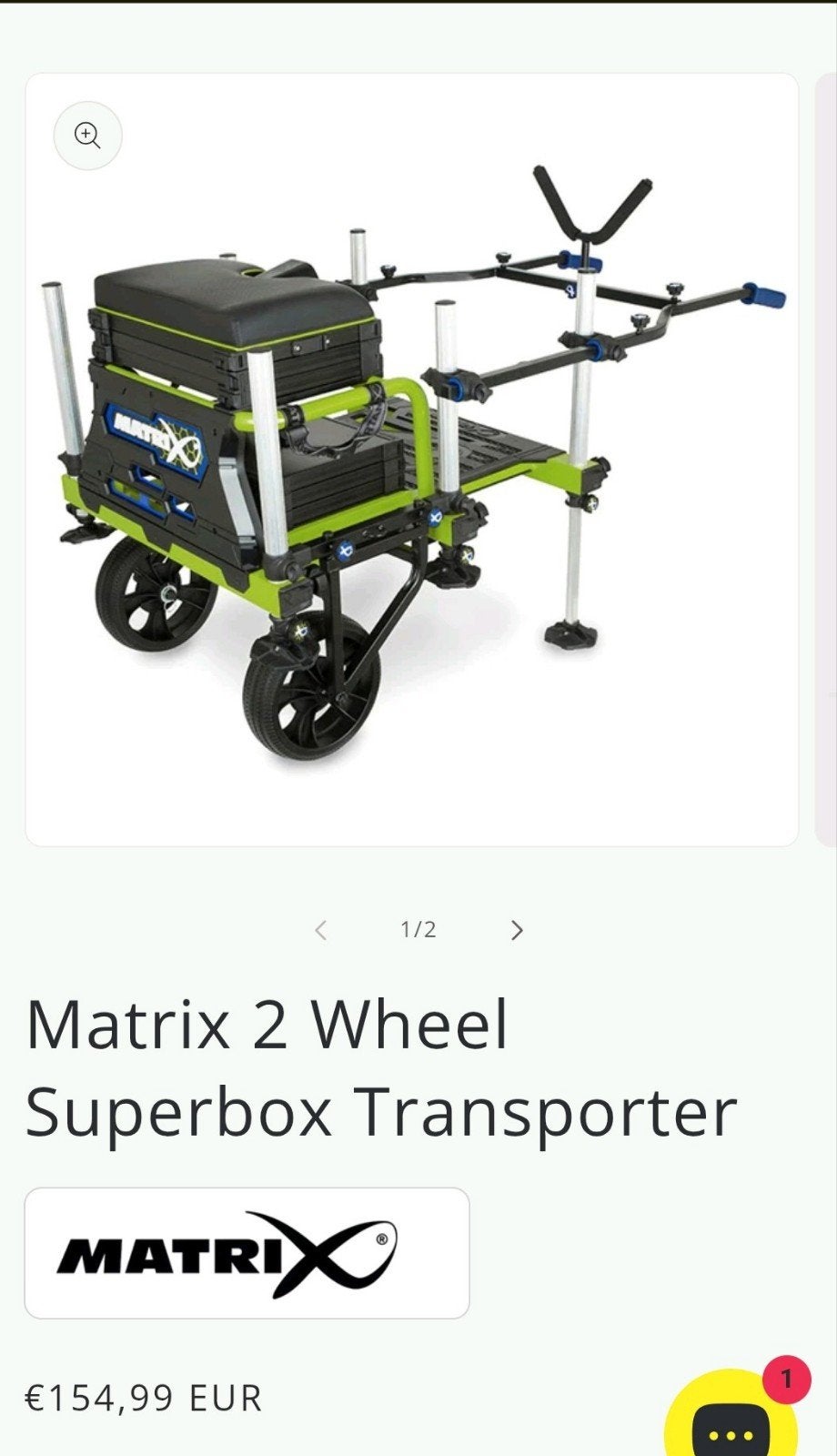 Matrix 2 wheel superbox transporter, Ophalen
