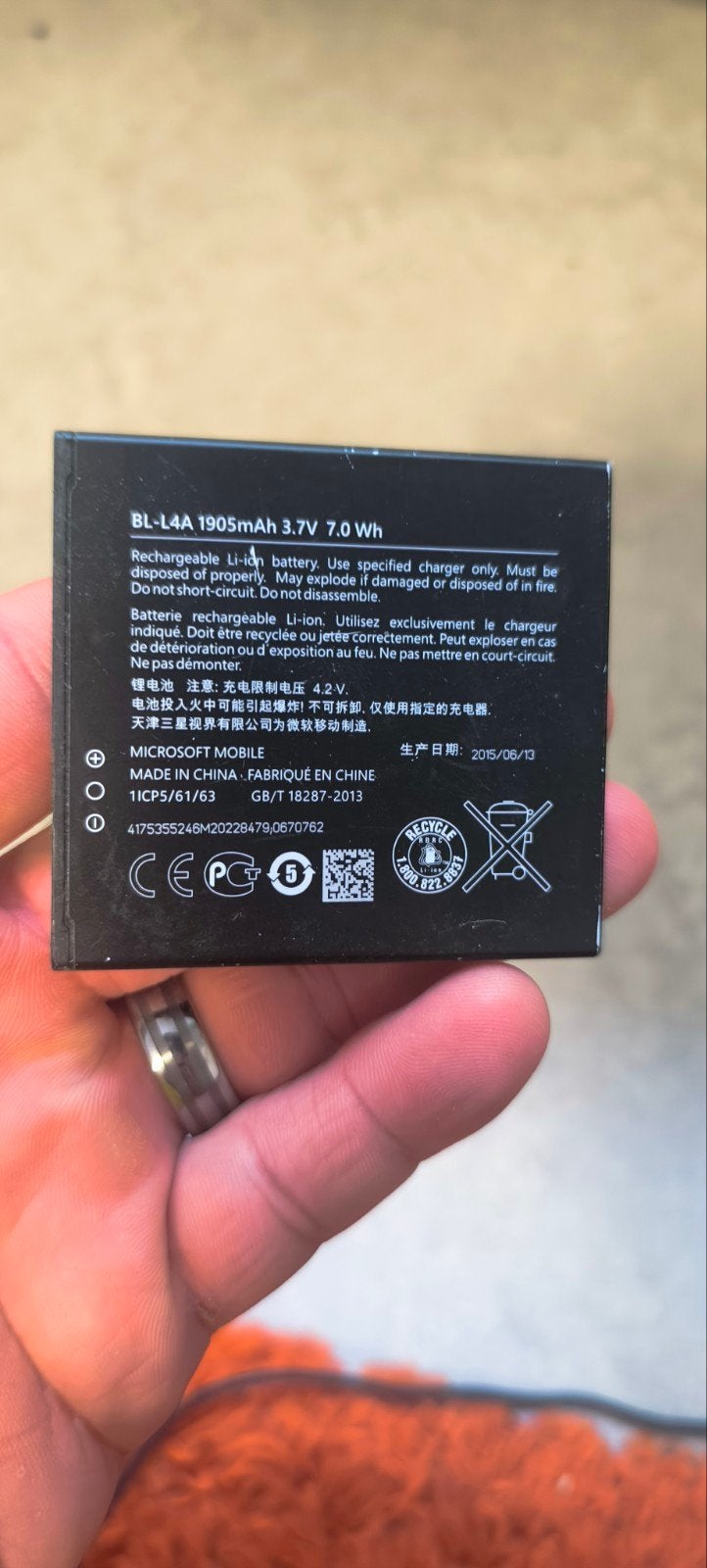 batterie nokia lumia 535, Télécoms, Téléphonie mobile | Batteries, Enlèvement ou Envoi, Utilisé, Nokia