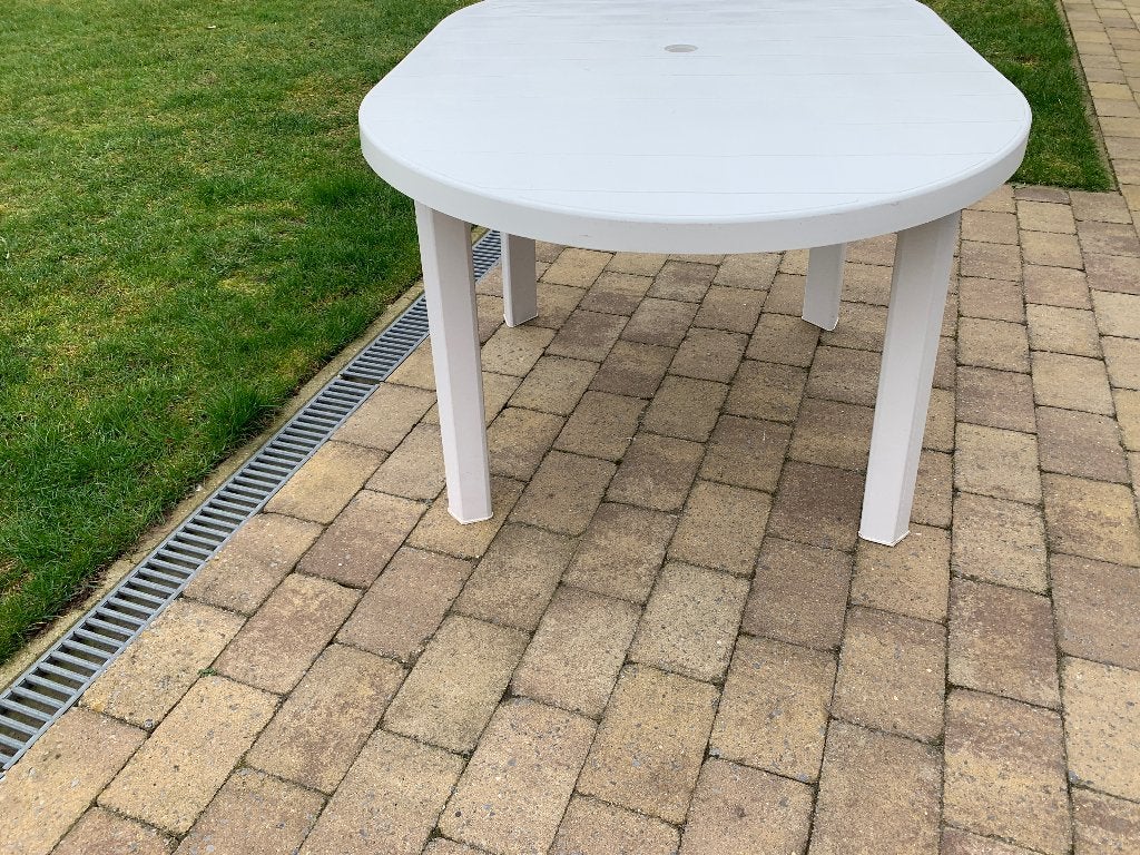 Tuintafel, Tuin en Terras, Tuintafels, Ophalen, Zo goed als nieuw, Ovaal, Kunststof