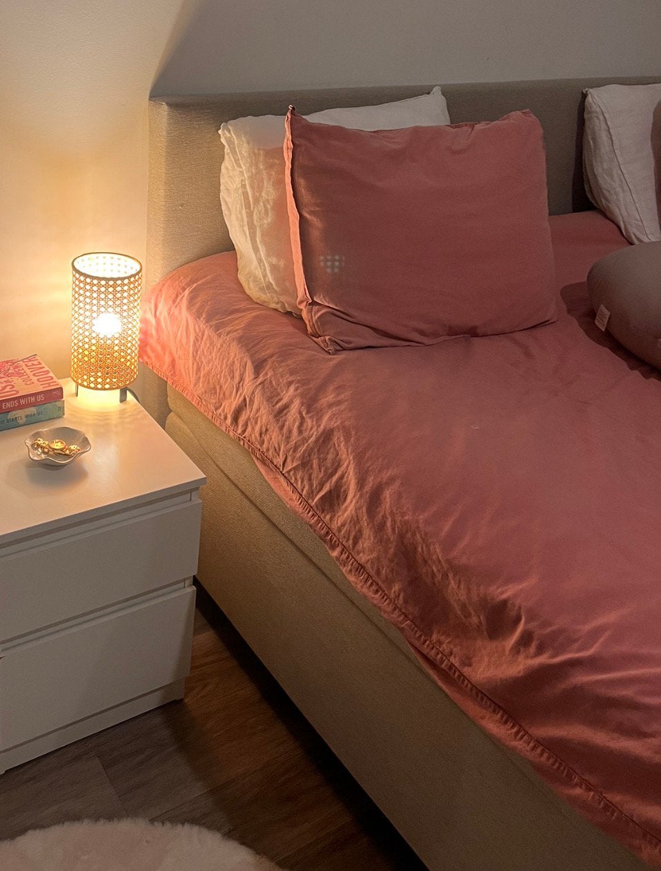 Sommier, Tissu, Beige, Enlèvement, Utilisé