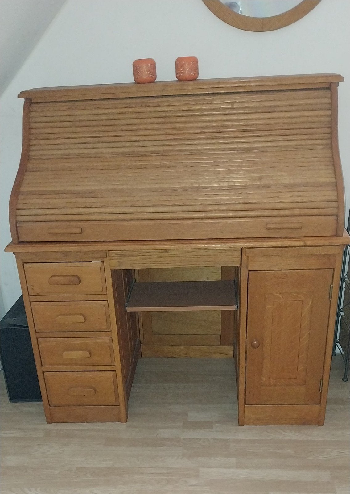bureau in eik, Ophalen, Zo goed als nieuw