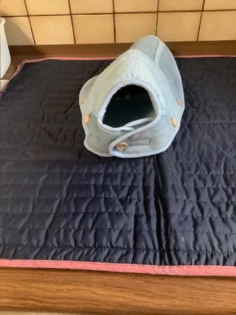 honden winter jasje in daim en wol rug lengte 35 -42 cm, Dieren en Toebehoren, Honden-accessoires, Ophalen of Verzenden, Zo goed als nieuw