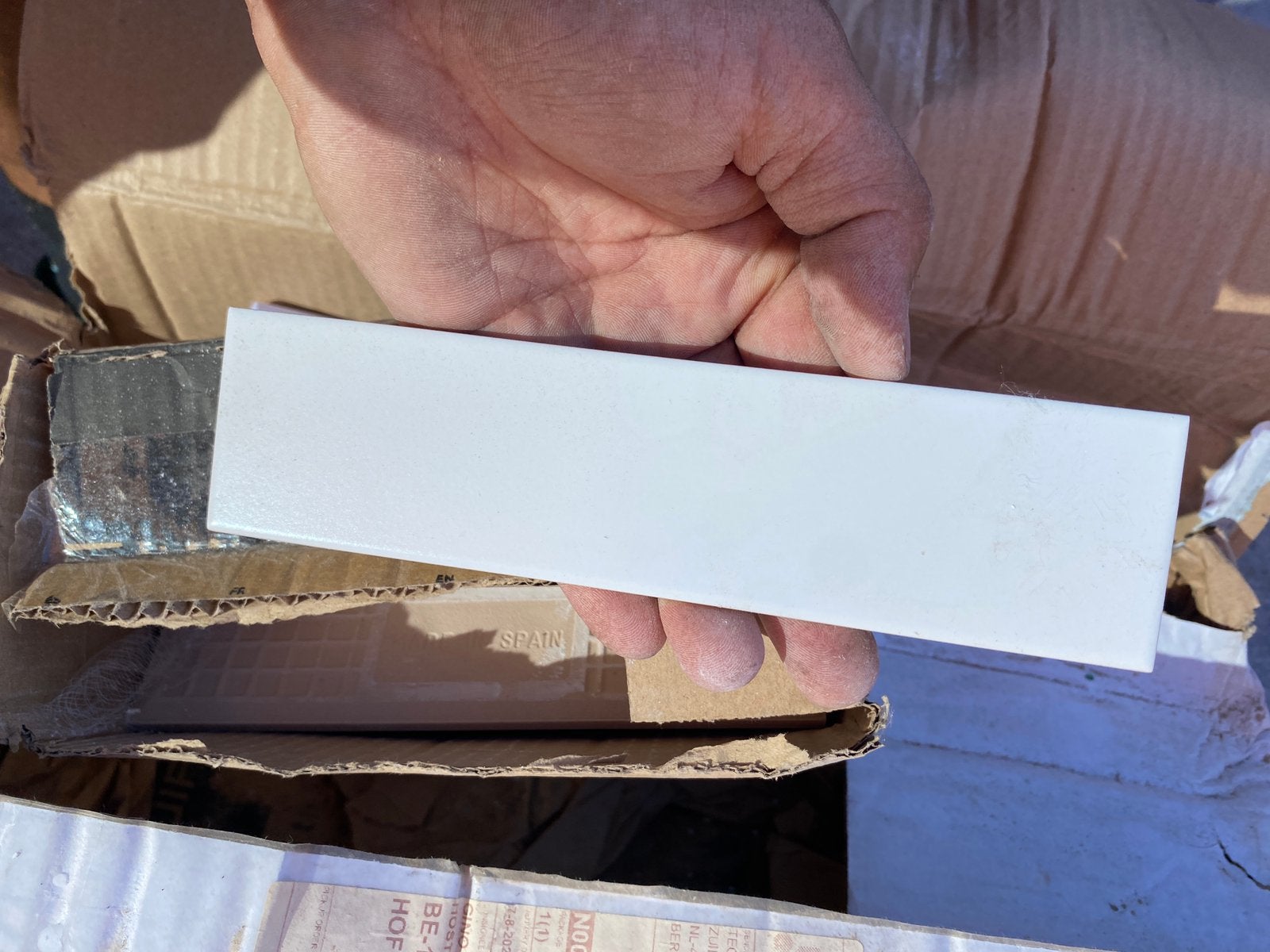 Liso mat wit tegel 5x20cm, Doe-het-zelf en Bouw, Ophalen, Zo goed als nieuw