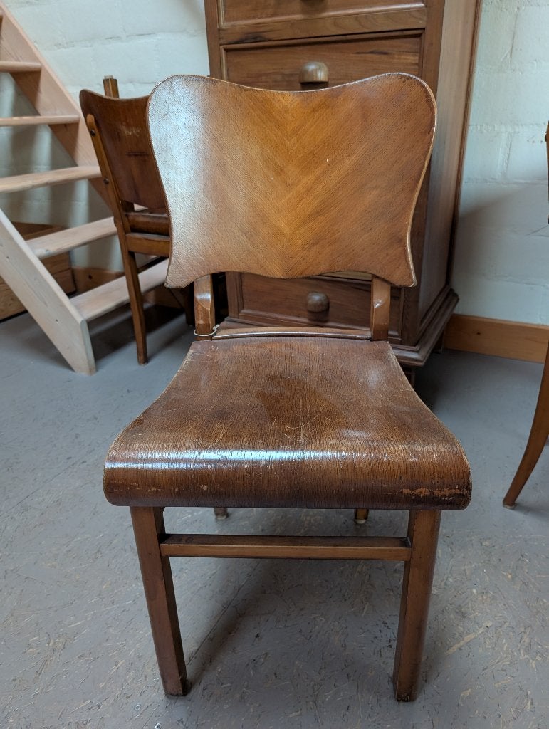 Vintage stoelen 5 stuks, Huis en Inrichting, Stoelen, Ophalen, Gebruikt, Bruin, Retro vintage