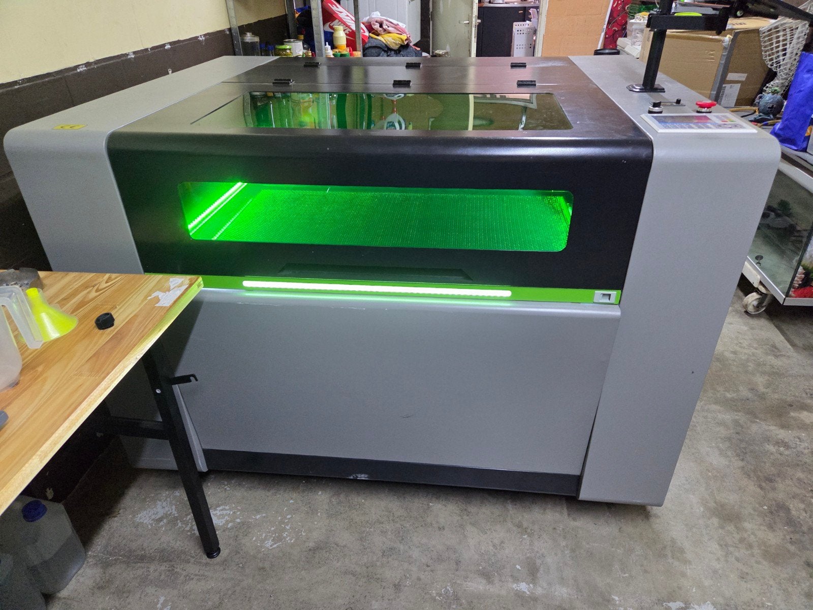 90w co² laser, Ophalen