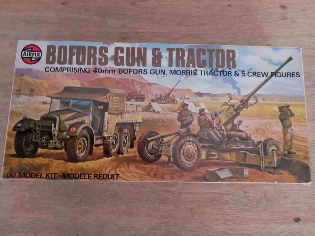 Airfix Bofors Gun & Tractor schaal OO, Hobby en Vrije tijd, Modelbouw | Auto's en Voertuigen, Zo goed als nieuw, Tank, 1:50 of kleiner