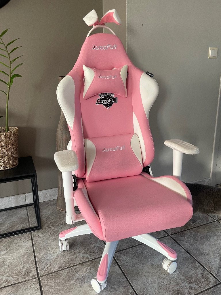 AutoFull C2 Pink Bunny Gaming Stoel, Ophalen, Roze, Bureaustoel, Ergonomisch