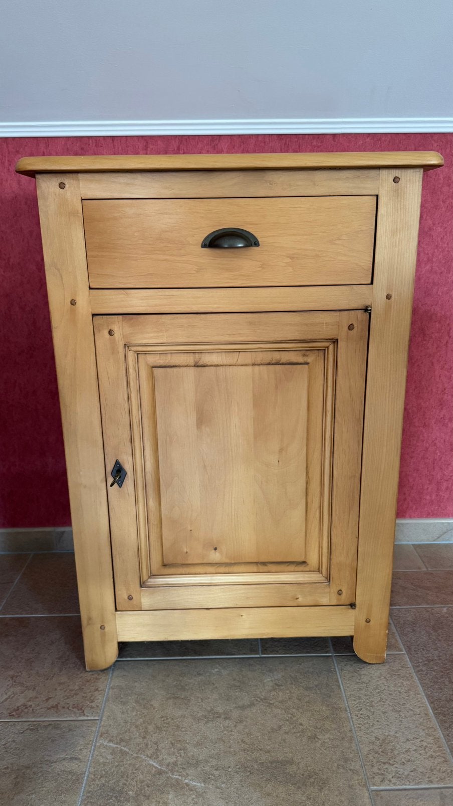 Commode boulangere bois massif, Maison & Meubles, 25 à 50 cm, Moins de 100 cm, Comme neuf, Enlèvement
