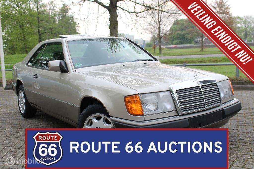 Mercedes-Benz 230 CE | 1991 | Route 66 Auctions, Auto's, Zwart, Mercedes-Benz, Bedrijf, Handgeschakeld
