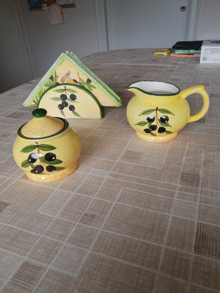 pot à lait, sucrier, porte-serviettes, Enlèvement