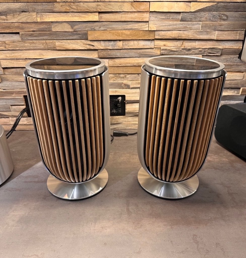 Bang & Olufsen Beolab 8 Alu met Oak of Light Oak covers B&o, Stereo speakers, Info@bang-olufsen.dk, Zo goed als nieuw, Bang & Olufsen