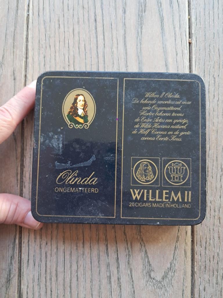 Sigarendoosje Willem II, Holland, Verzamelen, Ophalen of Verzenden