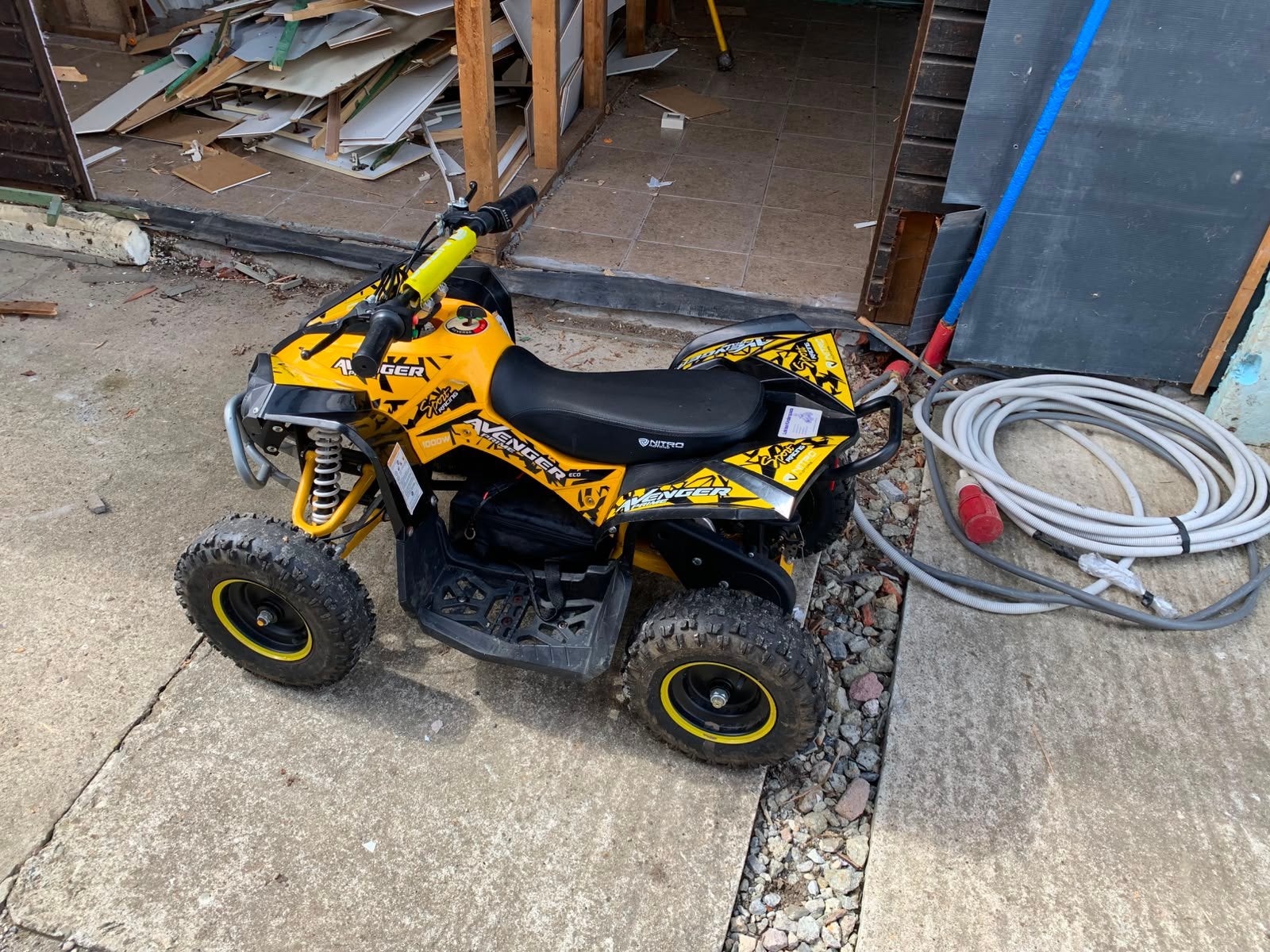 Kinderquad elektrisch 1000W, Ophalen, Gebruikt, Schijfrem, Overige typen