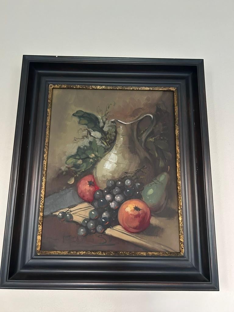 stilleven fruit met een kruik schilderij, Antiek en Kunst, Kunst | Schilderijen | Klassiek, Ophalen