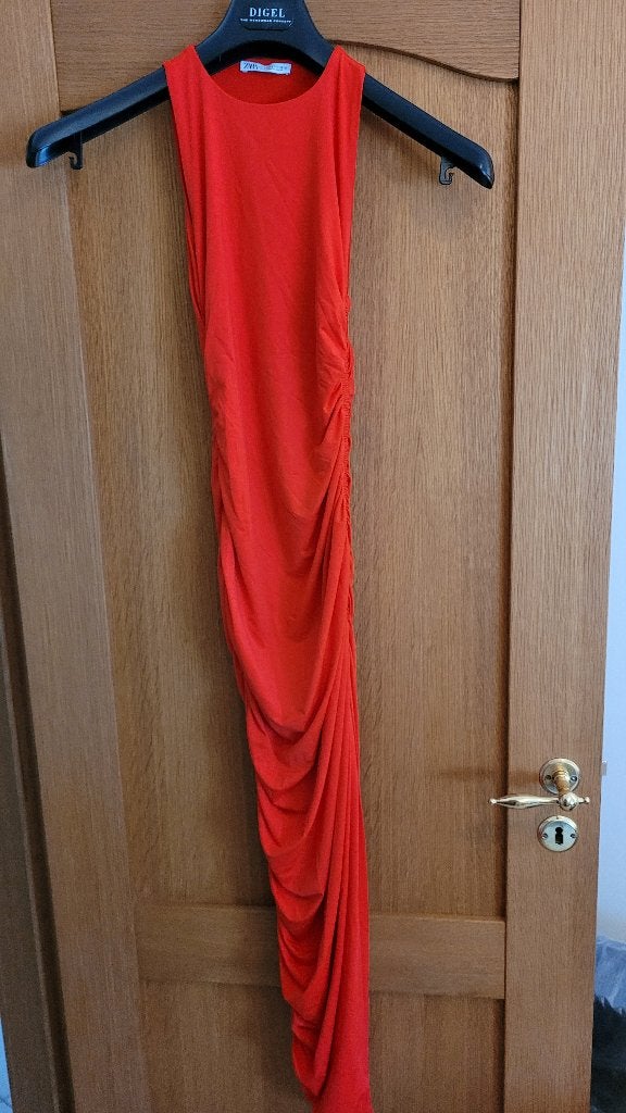 robe longue dame taille S   Zara, Rouge, Enlèvement ou Envoi, Porté, Zara