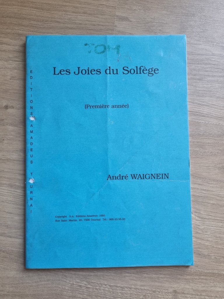 Les Joies du Solfège (André Waignein - Éd. Amadeus), Boeken, Muziek, Ophalen, Gelezen