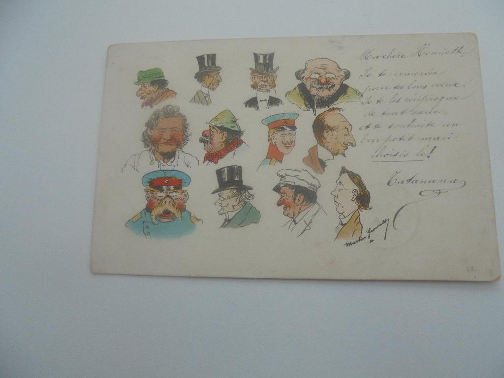 fantasiekaart- van personen, Verzamelen, Postkaarten | Themakaarten, Verzenden, Voor 1920, Gelopen, Overige thema's