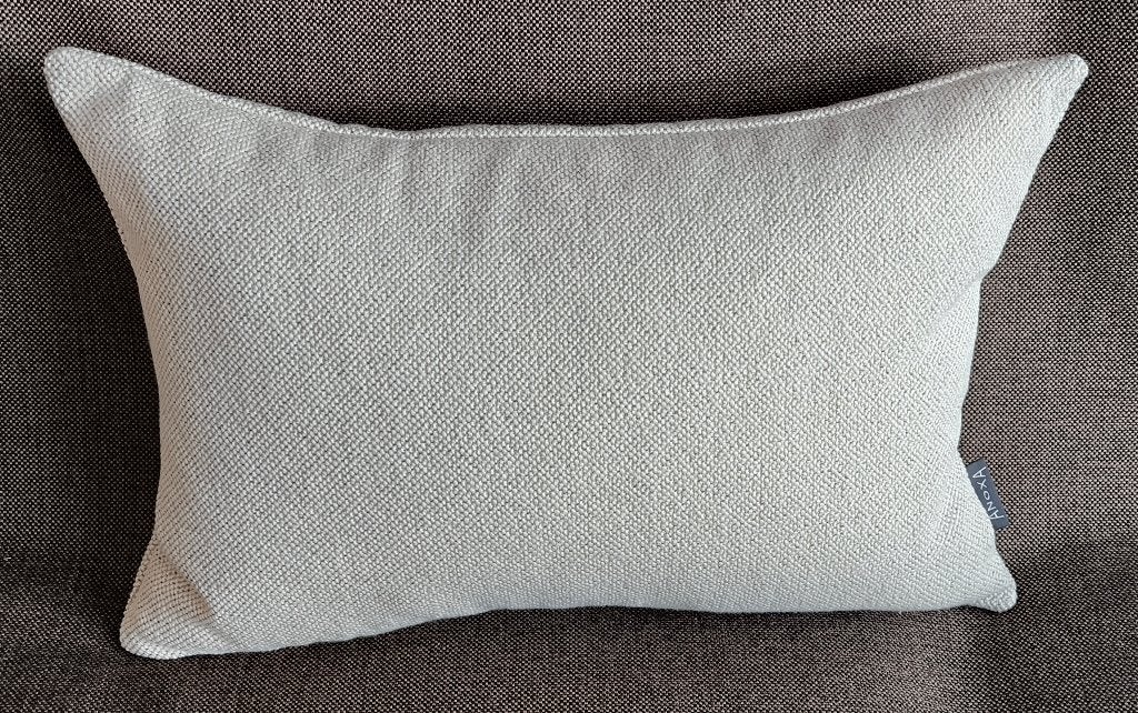 Sierkussen 30x55cm beige-gebroken wit grof geweven, Huis en Inrichting, Woonaccessoires | Kussens, Ophalen, Dubbelzijdig, Beige
