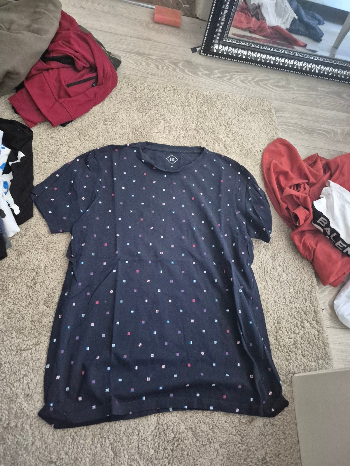 Donker blauwe Tex T-shirt Maat M, Ophalen, Tex, Zo goed als nieuw, Maat 48/50 (M)