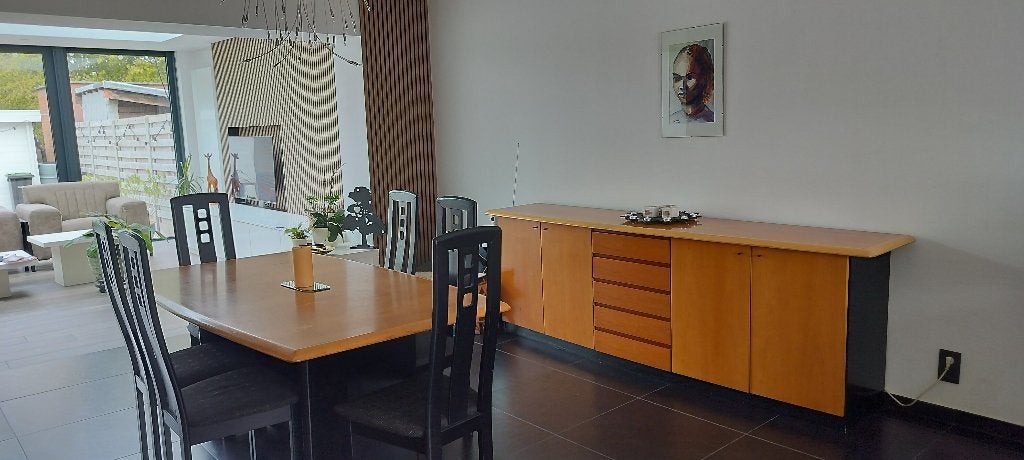Eetkamer in Kerselaar fineer, Enlèvement, Comme neuf, 4 à 6 chaises