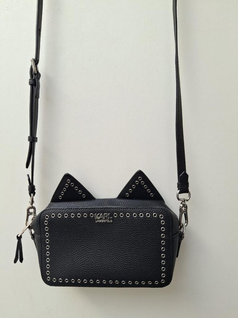 Karl Lagerfeld dames crossbodytas Stone Choupette, Handtassen en Accessoires, Overige merken, Zwart, Ophalen of Verzenden, Zo goed als nieuw