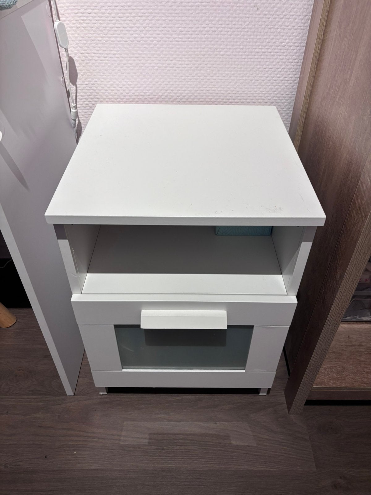 Wit nachtkastje Ikea, Ophalen, Gebruikt, Minder dan 45 cm, Minder dan 55 cm