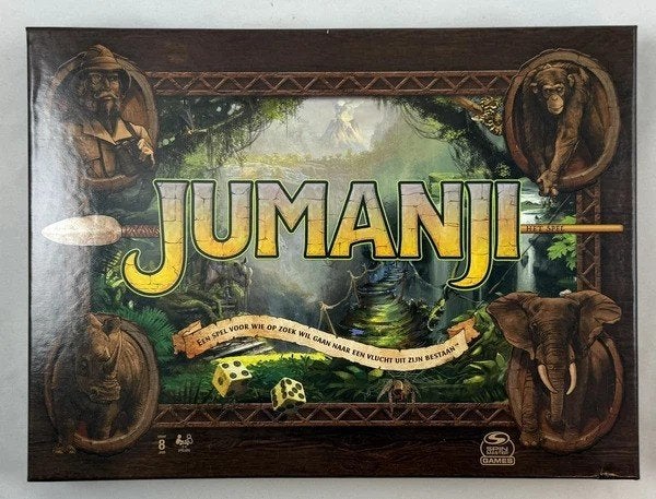 Jumanji Spin Master, jeu de plateau, jeu de plateau, néerlan, 1 ou 2 joueurs, Envoi, Comme neuf, Overig