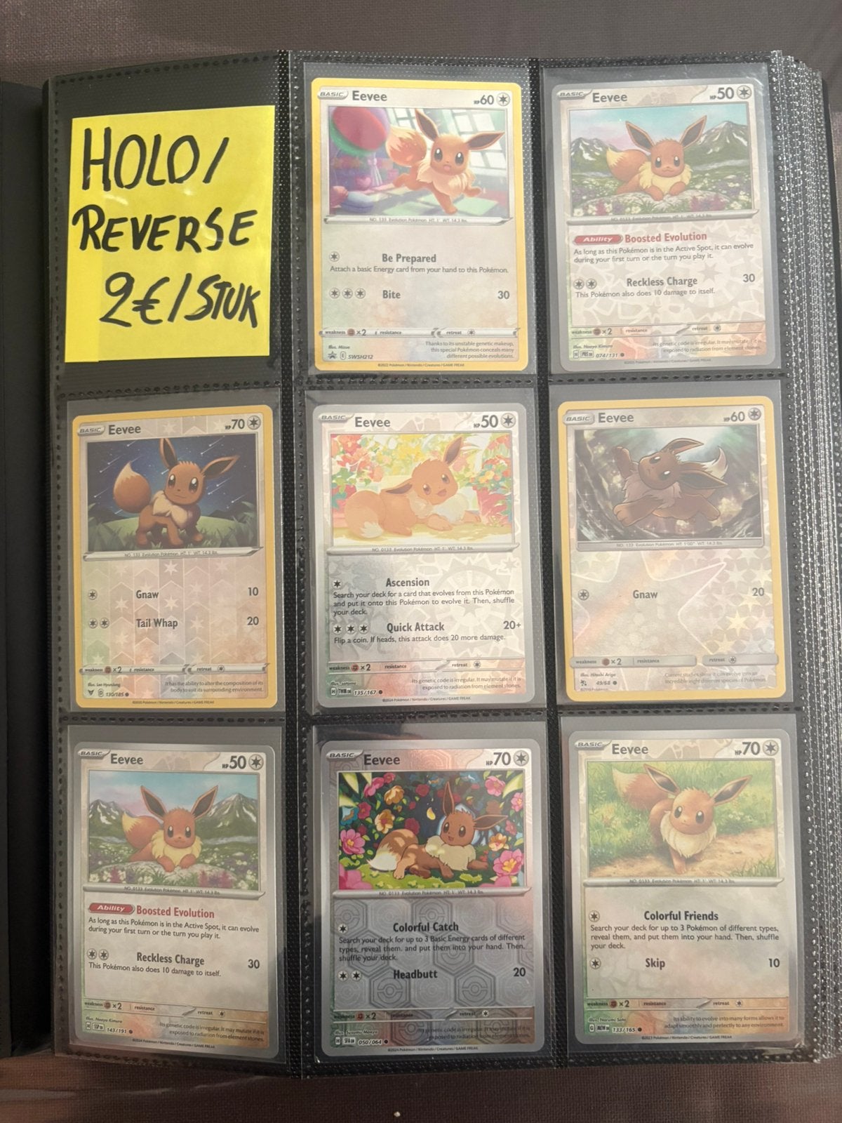 Pokémon Eeveelutions Kaarten, Ophalen of Verzenden, Zo goed als nieuw