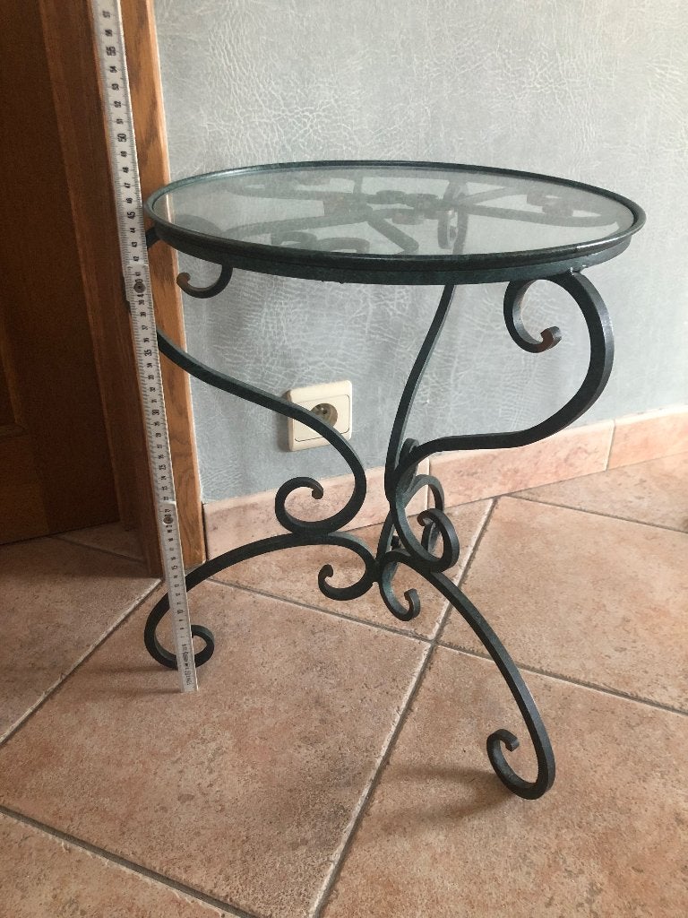 Tafeltje, Minder dan 55 cm, Metaal of Aluminium, Klassiek, Rond