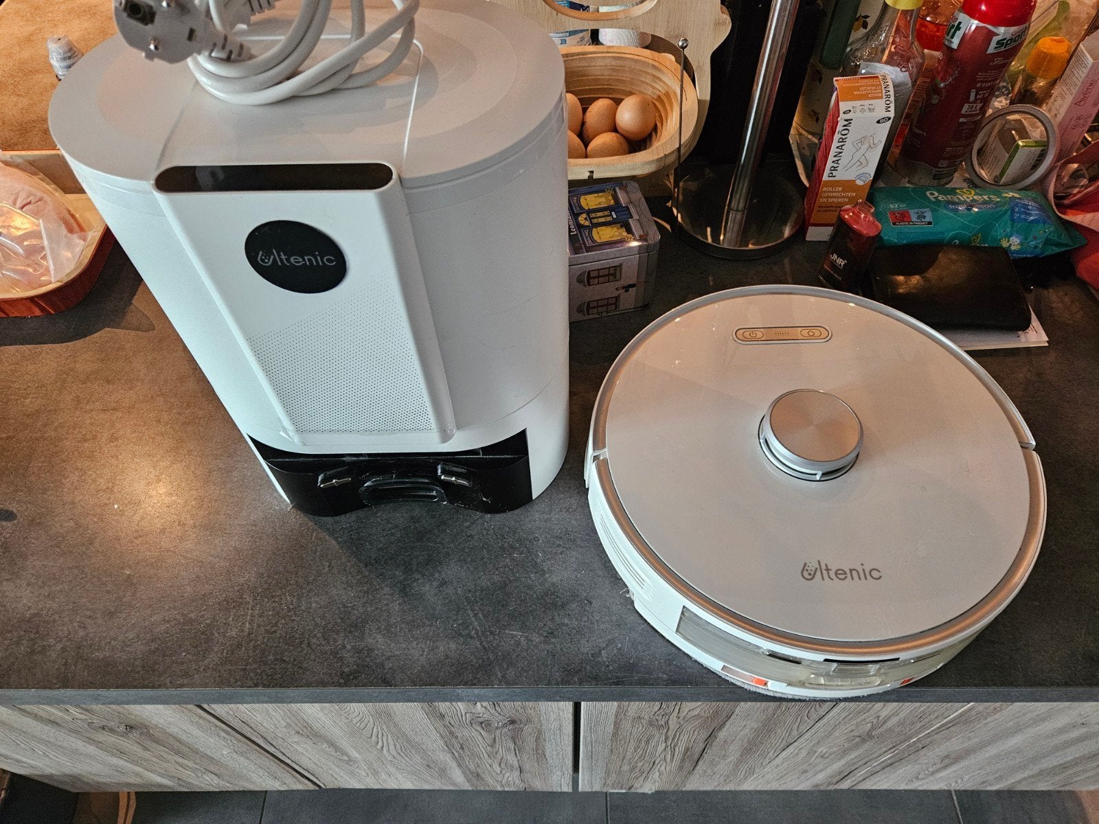 ​Robot Aspirateur Laveur Ultenic T10 avec Station d'Autovid., Electroménager, Réservoir, Autres marques, Enlèvement, Utilisé