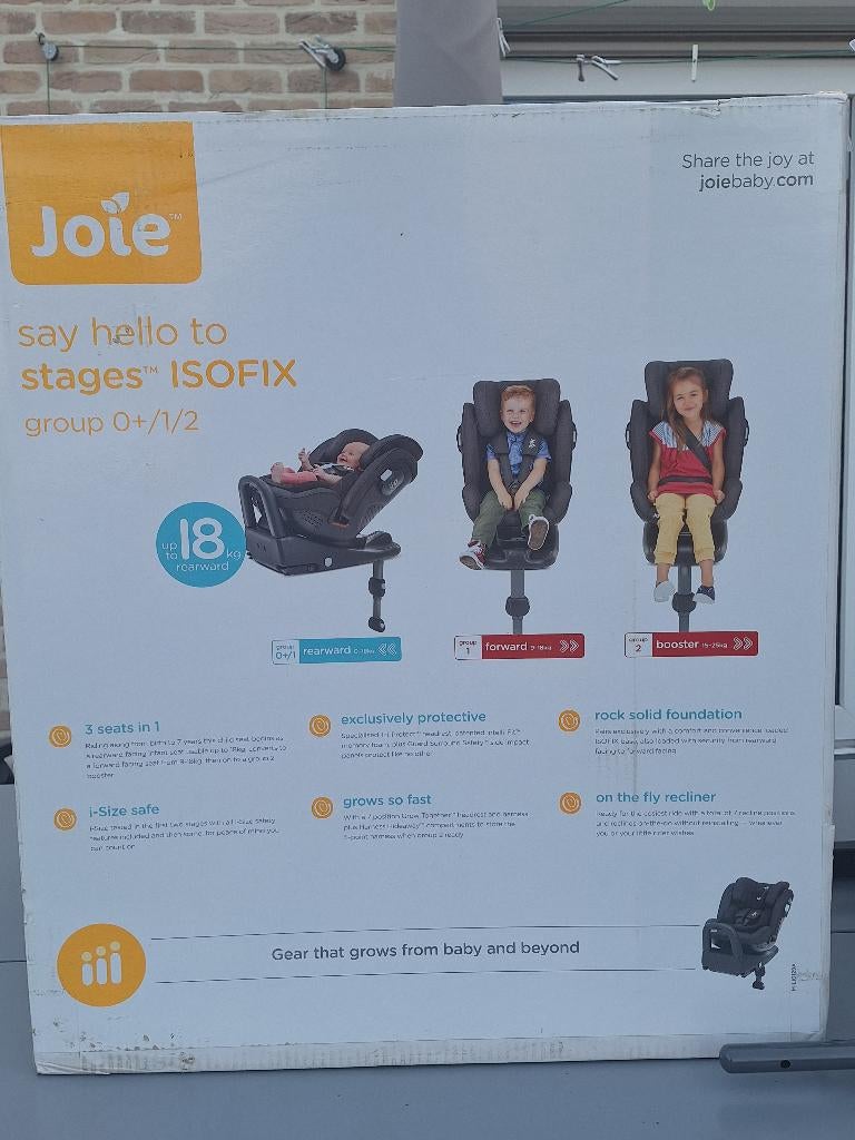 Autostoel Joie, Autres marques, 0 à 18 kg, Mode veille, Comme neuf
