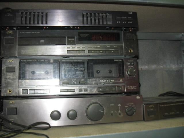 JVC stereo keten versterker casette cd radio equalizer, Enlèvement, Utilisé, Lecteur CD, JVC