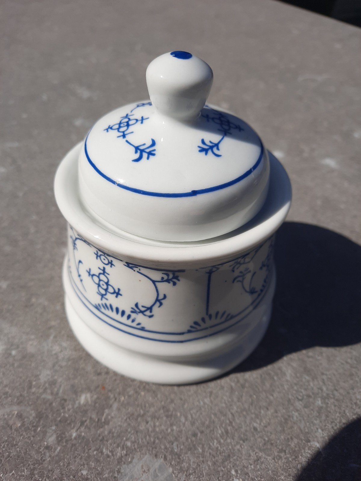 suikerpot Blue saks, motief boch copenhague, Ophalen of Verzenden