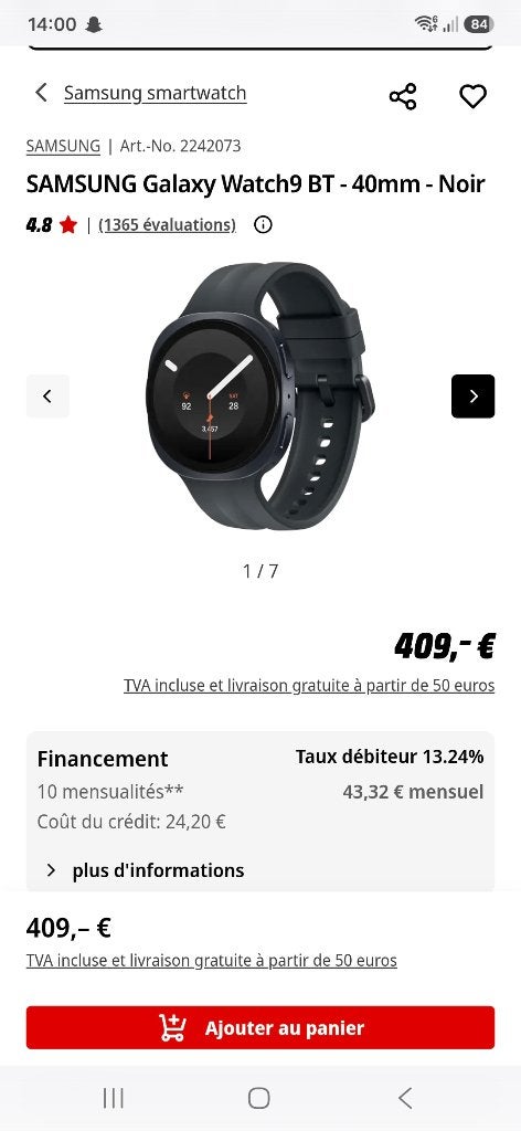 Samsung galaxy watch 9 neuve, Neuf, Enlèvement, Galaxy watch 9, Android