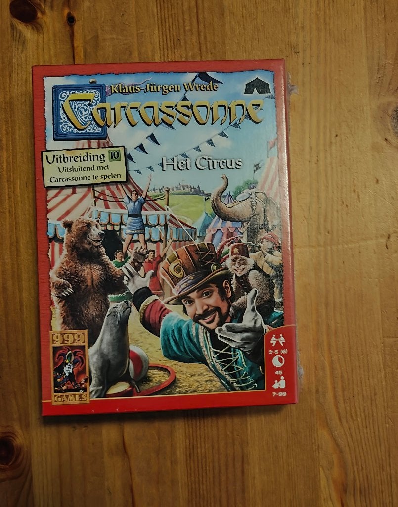 Carcasonne uitbreiding Het circus - Nieuw in folie (sealed), Een of twee spelers, Ophalen of Verzenden, Nieuw, 999 games