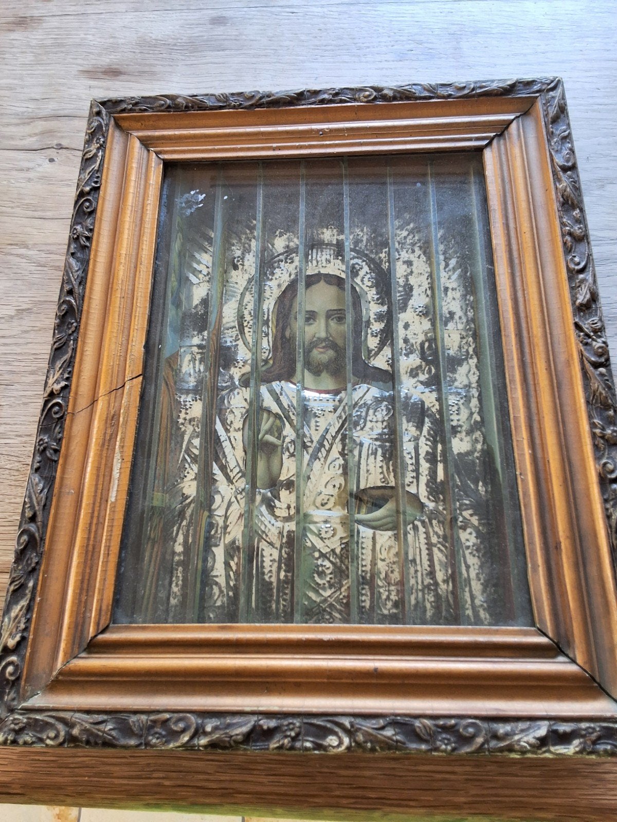 tableau anamorphose religieuse sur lamelles, Enlèvement, Utilisé, Image